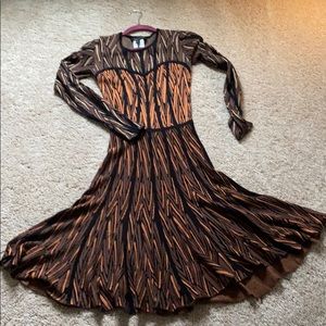 BCBG printed knit fabric dress.